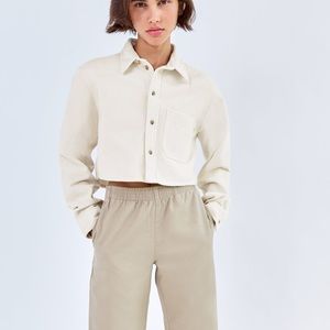 Hot pink aritzia TNA union blouse corduroy